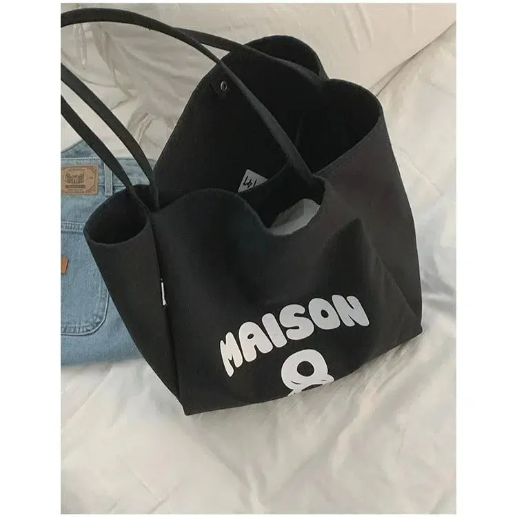 Graphic Print Casual Tote Bag