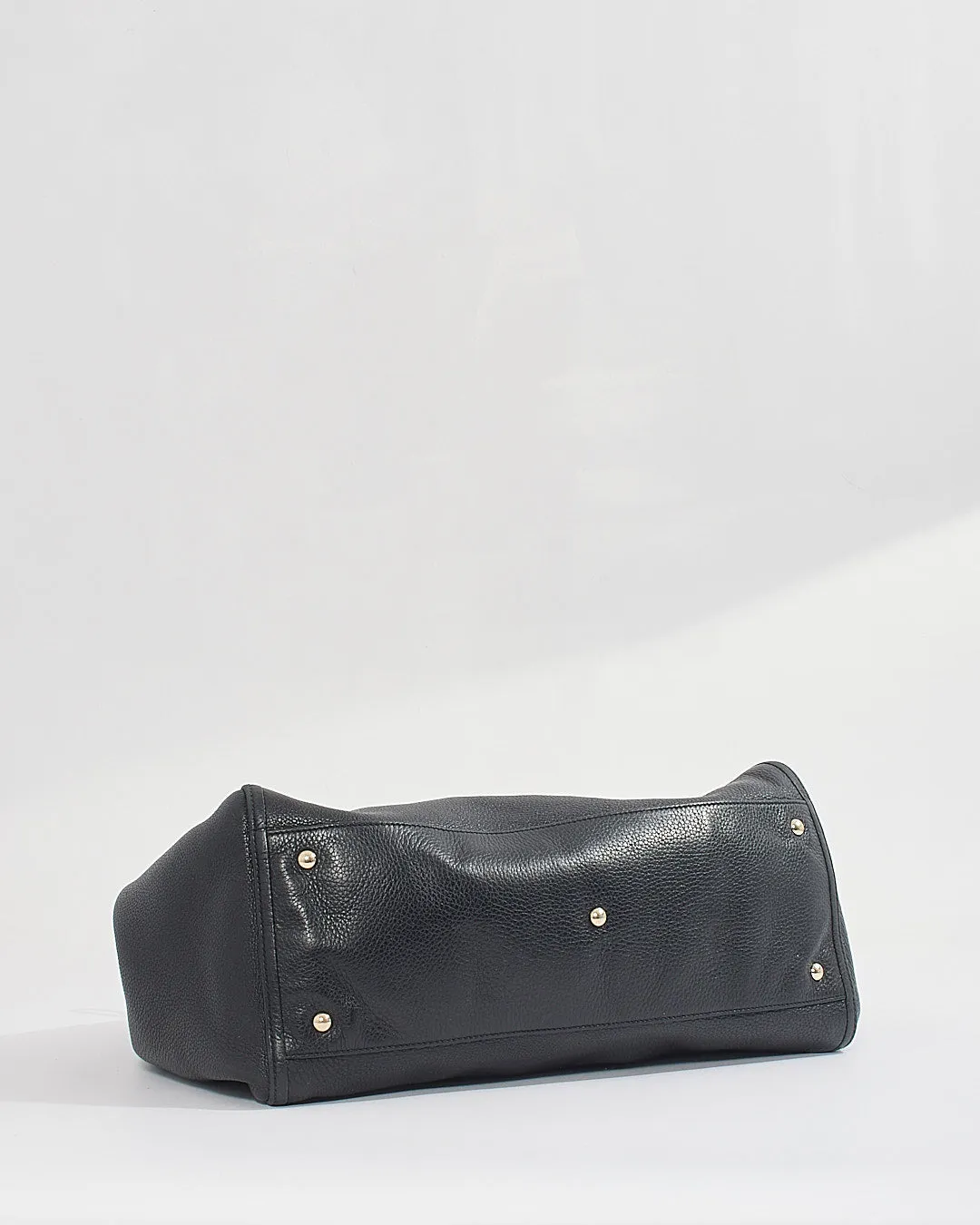 Gucci Black Pebbled Leather Large Soho Tote Handbag