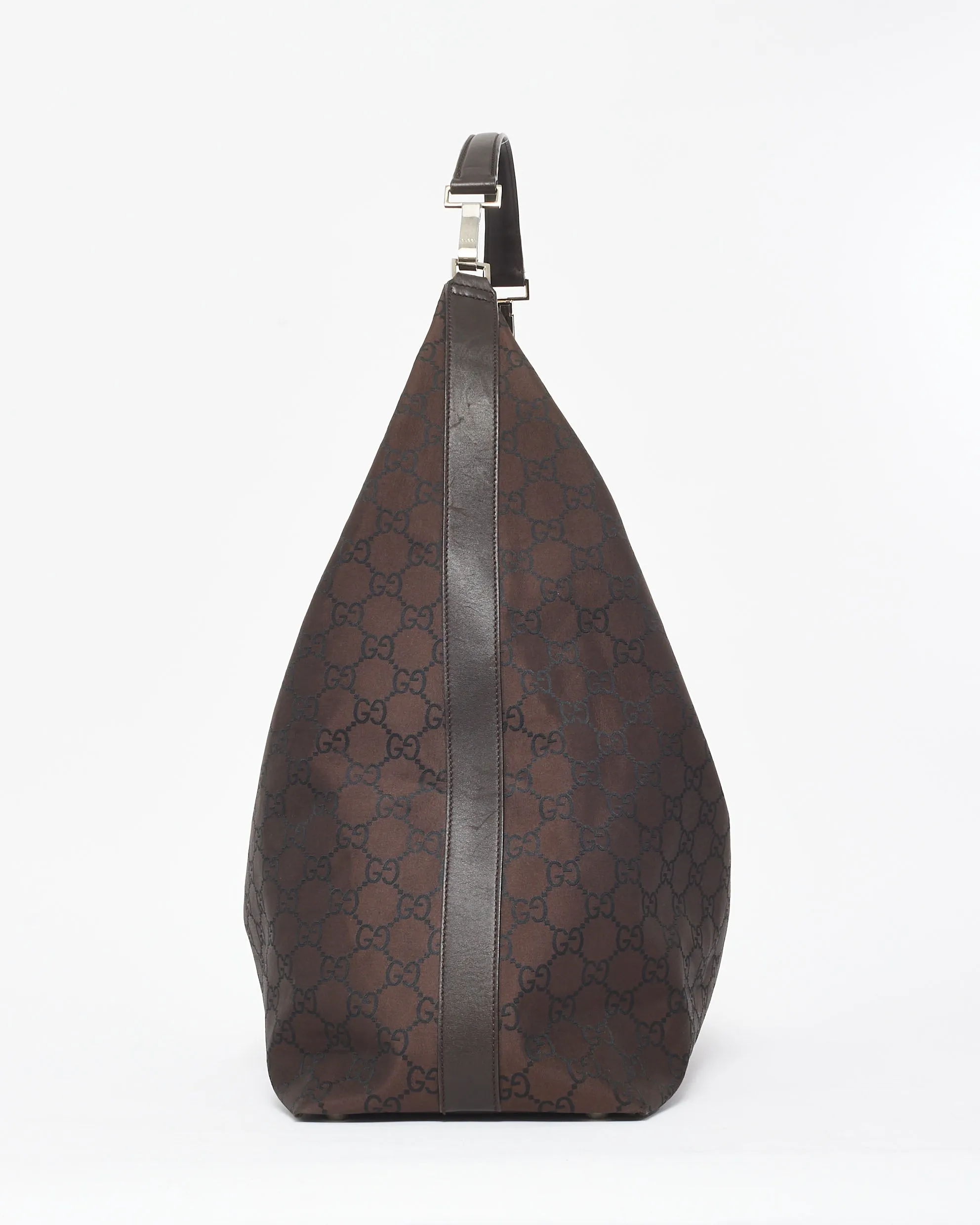 Gucci Brown Monogram Canvas Oversized Hobo Weekender Shoulder Bag