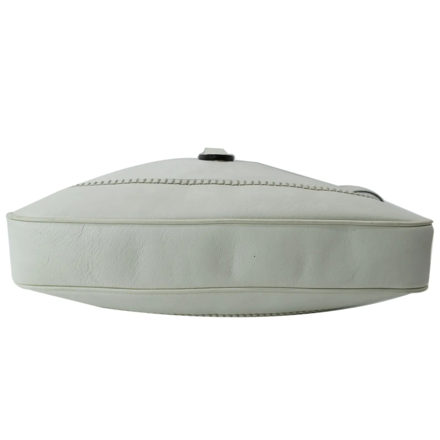GUCCI Jackie Medium Leather Shoulder Bag White 219725