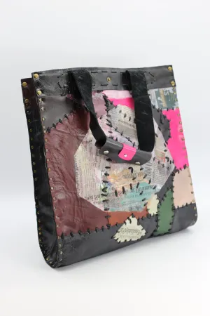 Hand Crafted Tote Bag From Recycled Leather