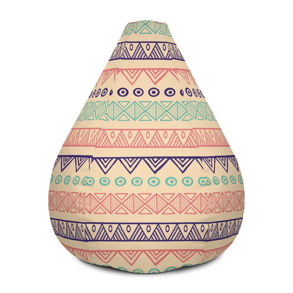 Hand Drawn Pattern - Sustainably Made Bean Bag Chair Cover
