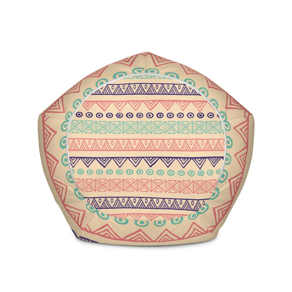 Hand Drawn Pattern - Sustainably Made Bean Bag Chair Cover