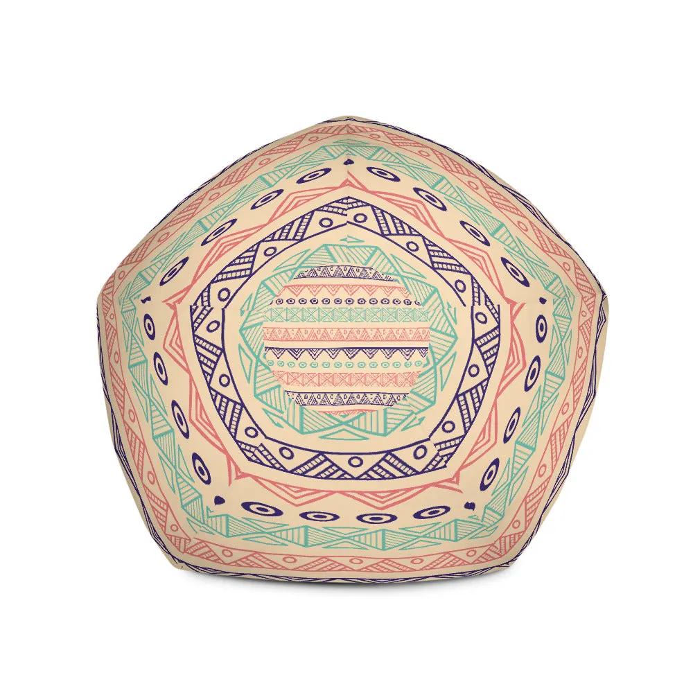 Hand Drawn Pattern - Sustainably Made Bean Bag Chair Cover
