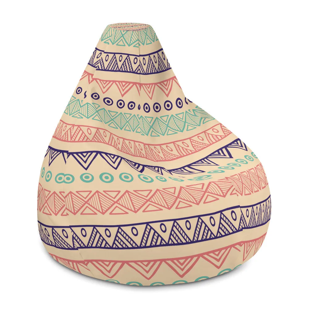 Hand Drawn Pattern - Sustainably Made Bean Bag Chair Cover