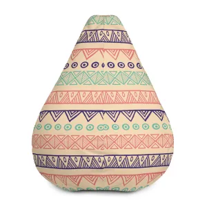 Hand Drawn Pattern - Sustainably Made Bean Bag Chair Cover