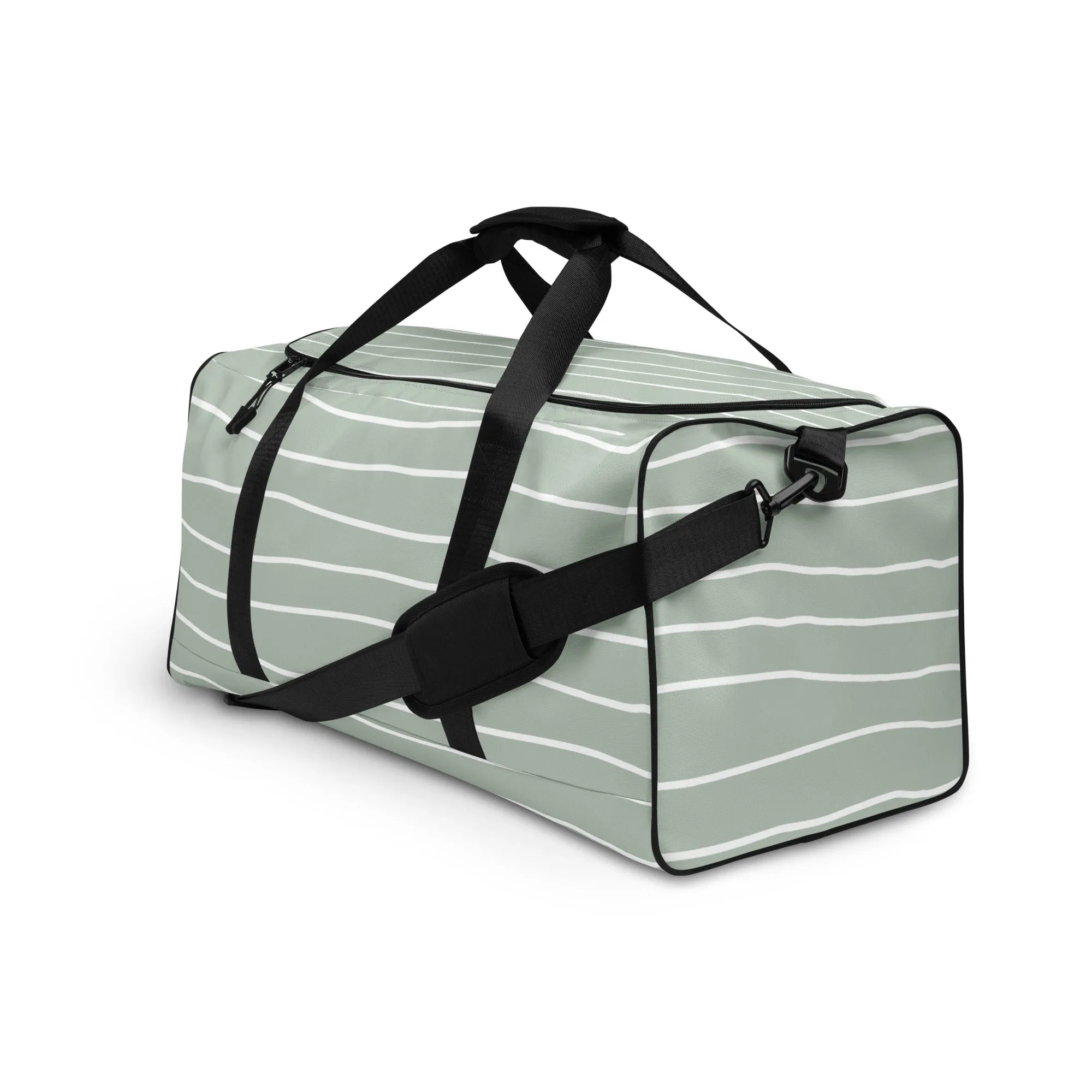 Hand Drawn Waves - Sustainably Made Duffle Bag