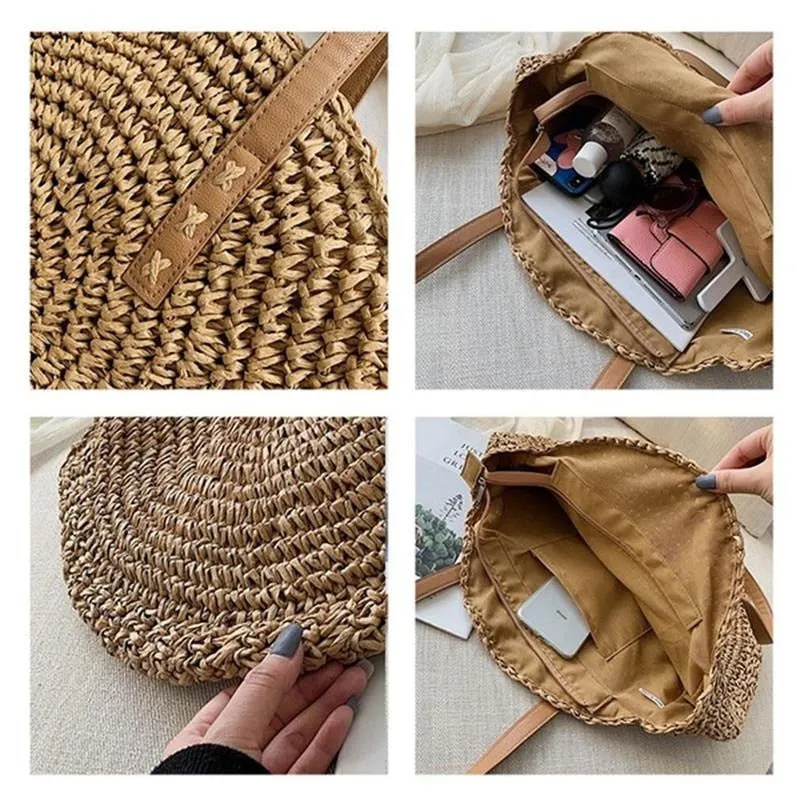 Hand-Made Charming Round Shoulder Bag