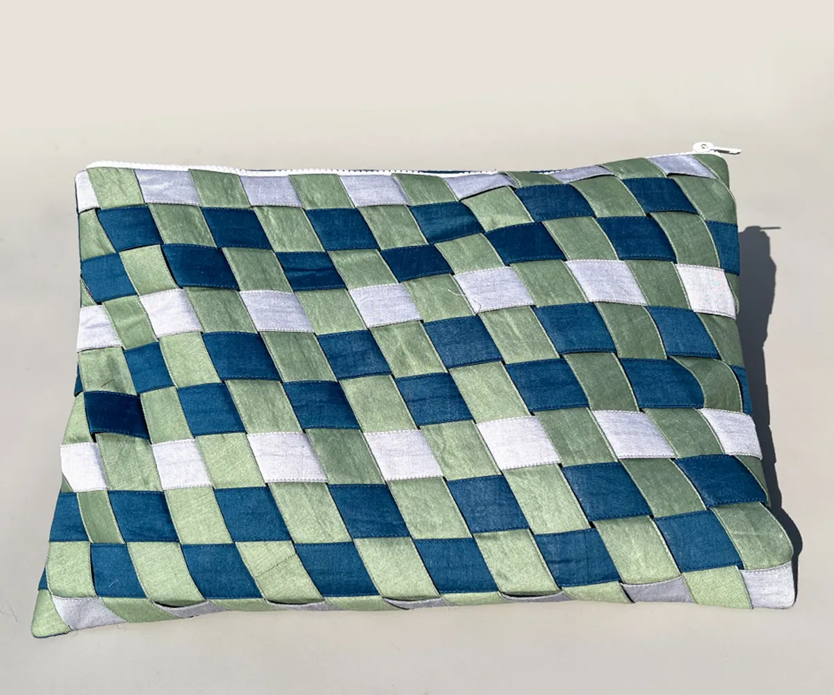 Handcrafted Laptop Sleeve with Basket Weave