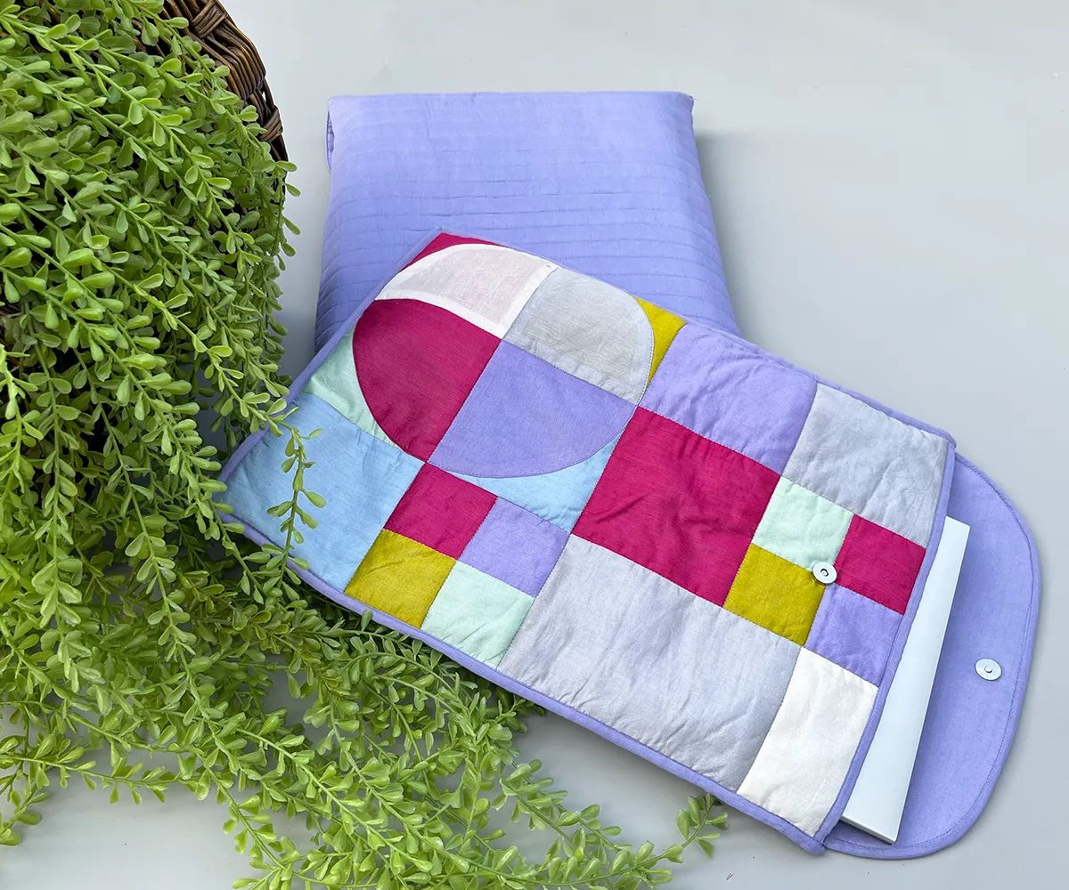 Handmade Laptop Sleeve with Patchwork
