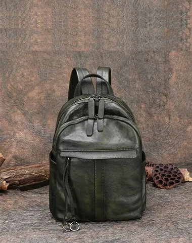 Handmade Leather Backpacks Bag Womens Best School Rucksack Ladies Leather Backpack Purses