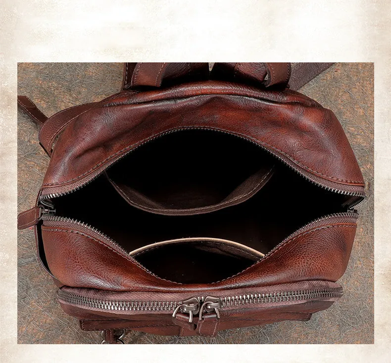 Handmade Leather Backpacks Bag Womens Best School Rucksack Ladies Leather Backpack Purses