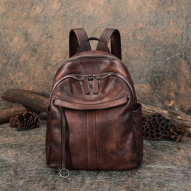 Handmade Leather Backpacks Bag Womens Best School Rucksack Ladies Leather Backpack Purses