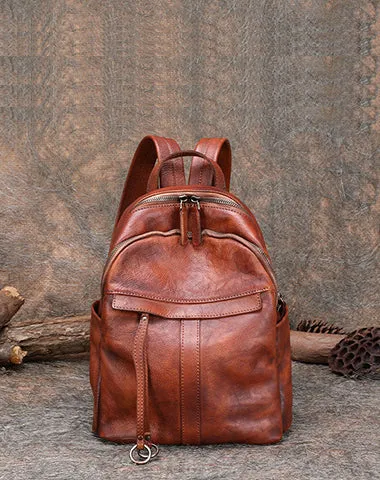 Handmade Leather Backpacks Bag Womens Best School Rucksack Ladies Leather Backpack Purses
