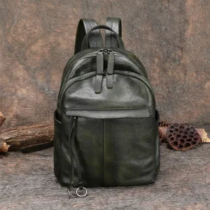 Handmade Leather Backpacks Bag Womens Best School Rucksack Ladies Leather Backpack Purses