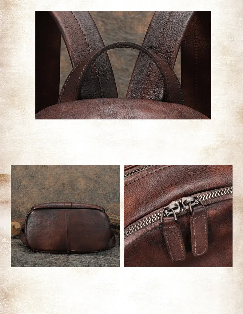 Handmade Leather Backpacks Bag Womens Best School Rucksack Ladies Leather Backpack Purses