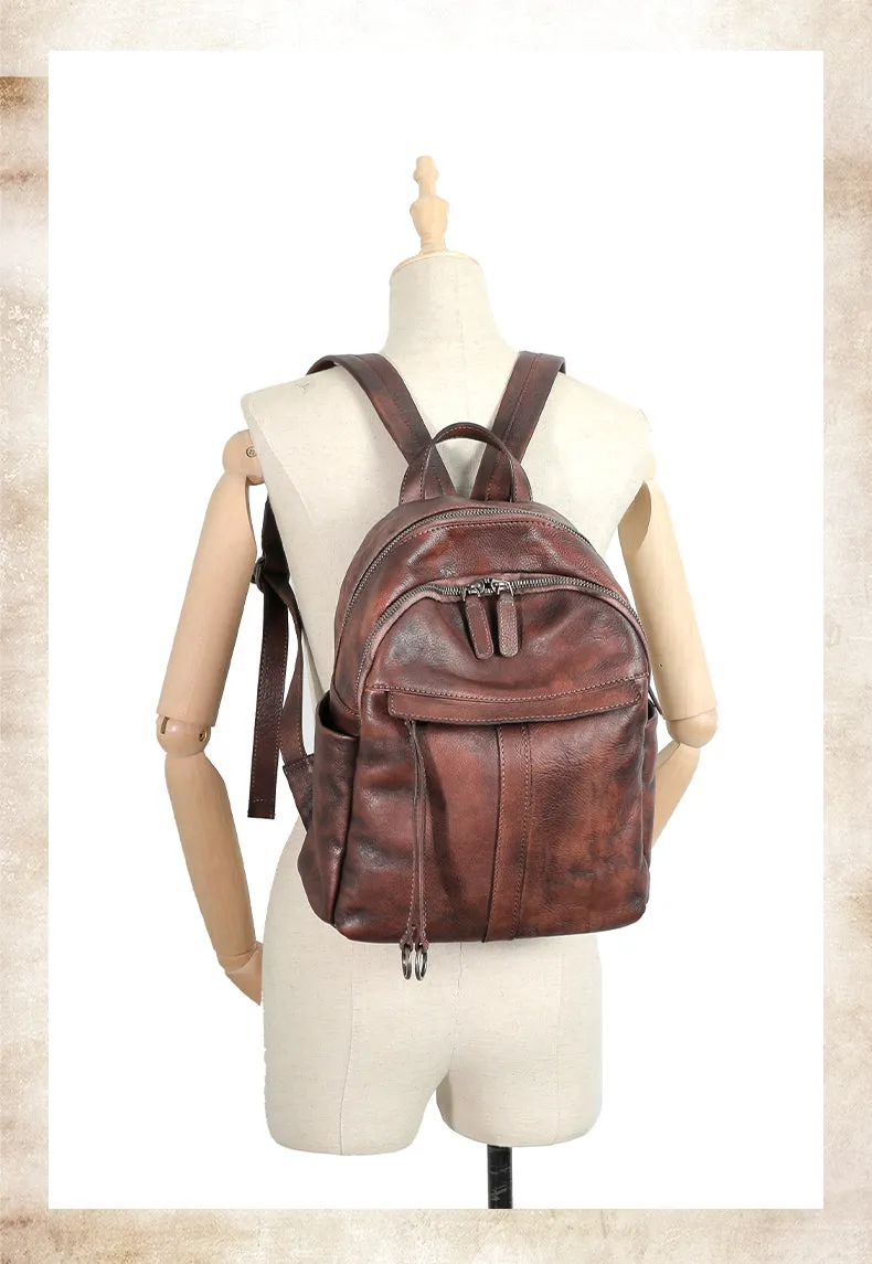 Handmade Leather Backpacks Bag Womens Best School Rucksack Ladies Leather Backpack Purses
