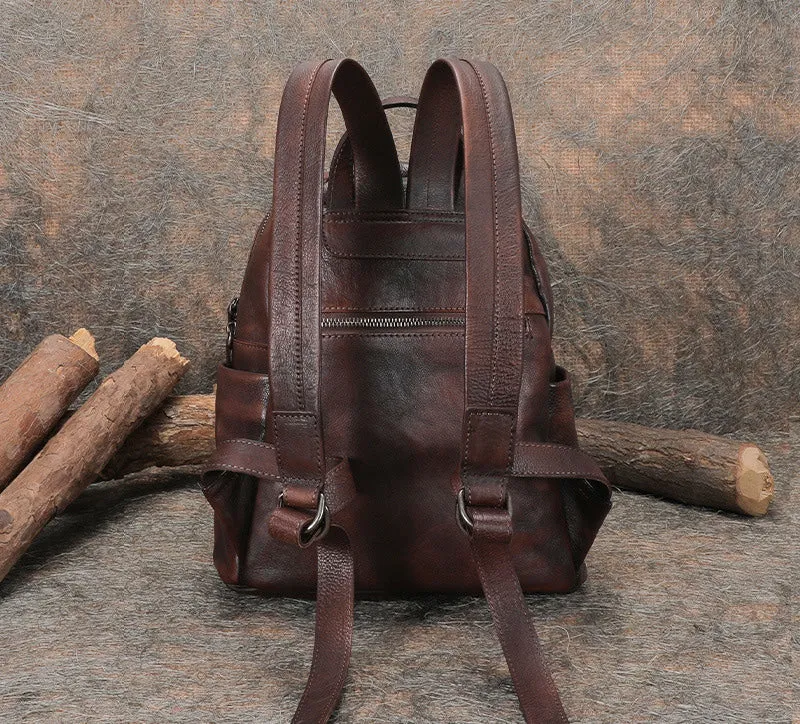 Handmade Leather Backpacks Bag Womens Best School Rucksack Ladies Leather Backpack Purses