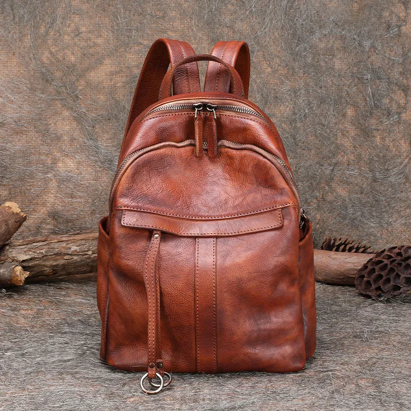 Handmade Leather Backpacks Bag Womens Best School Rucksack Ladies Leather Backpack Purses