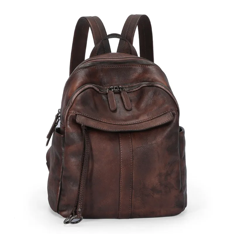 Handmade Leather Backpacks Bag Womens Best School Rucksack Ladies Leather Backpack Purses