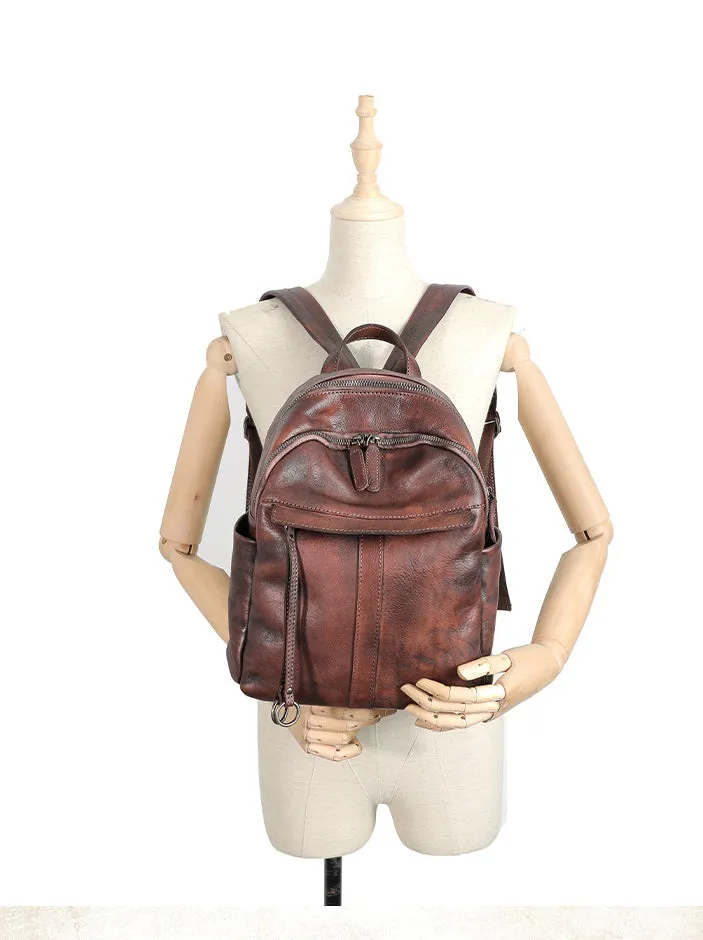 Handmade Leather Backpacks Bag Womens Best School Rucksack Ladies Leather Backpack Purses