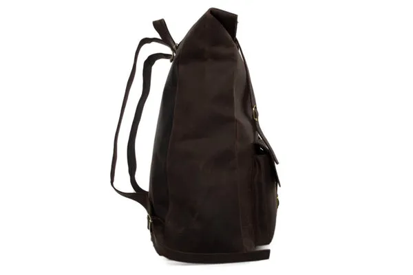 Handmade Mens Leather Backpack, Cool Backpack, Rolling Backpacks