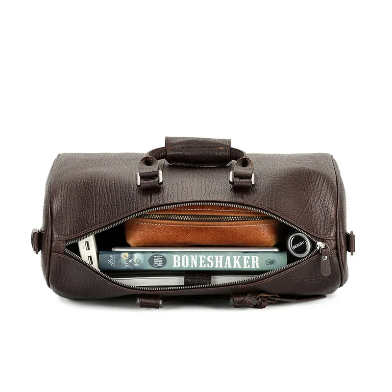 Handmade Vintage Full-Grain Leather Duffel Bag
