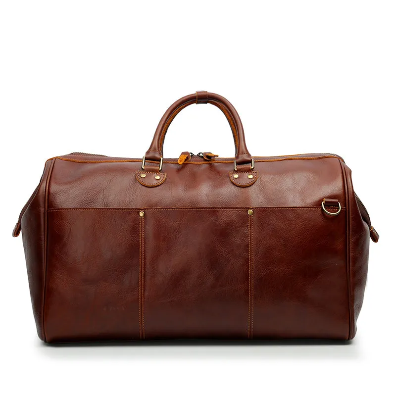 Handmade Vintage Leather Travel Duffel Bag