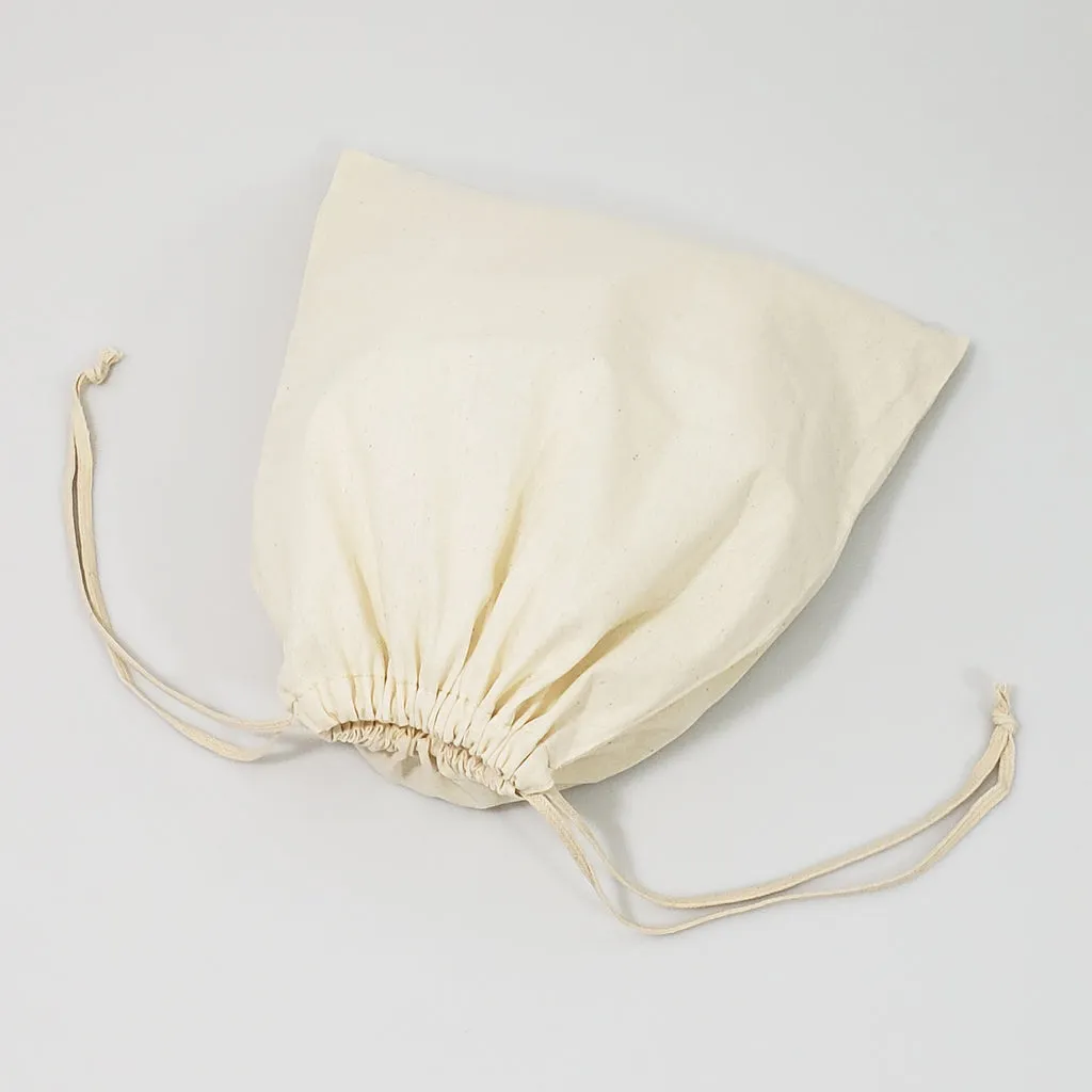 Handmakers white gift potli pouch with Red Subh labh print for wedding