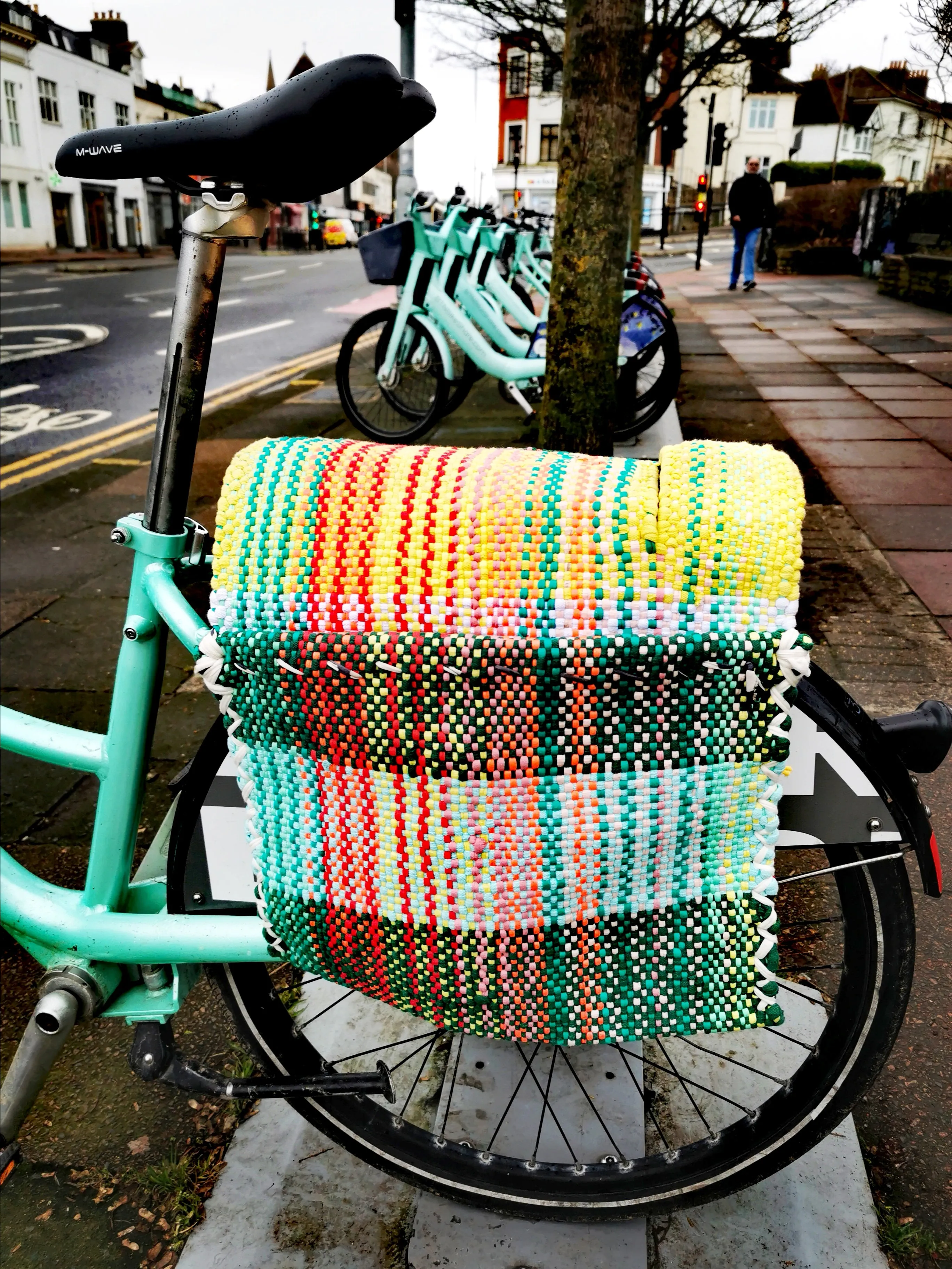 Handwoven bike panniers