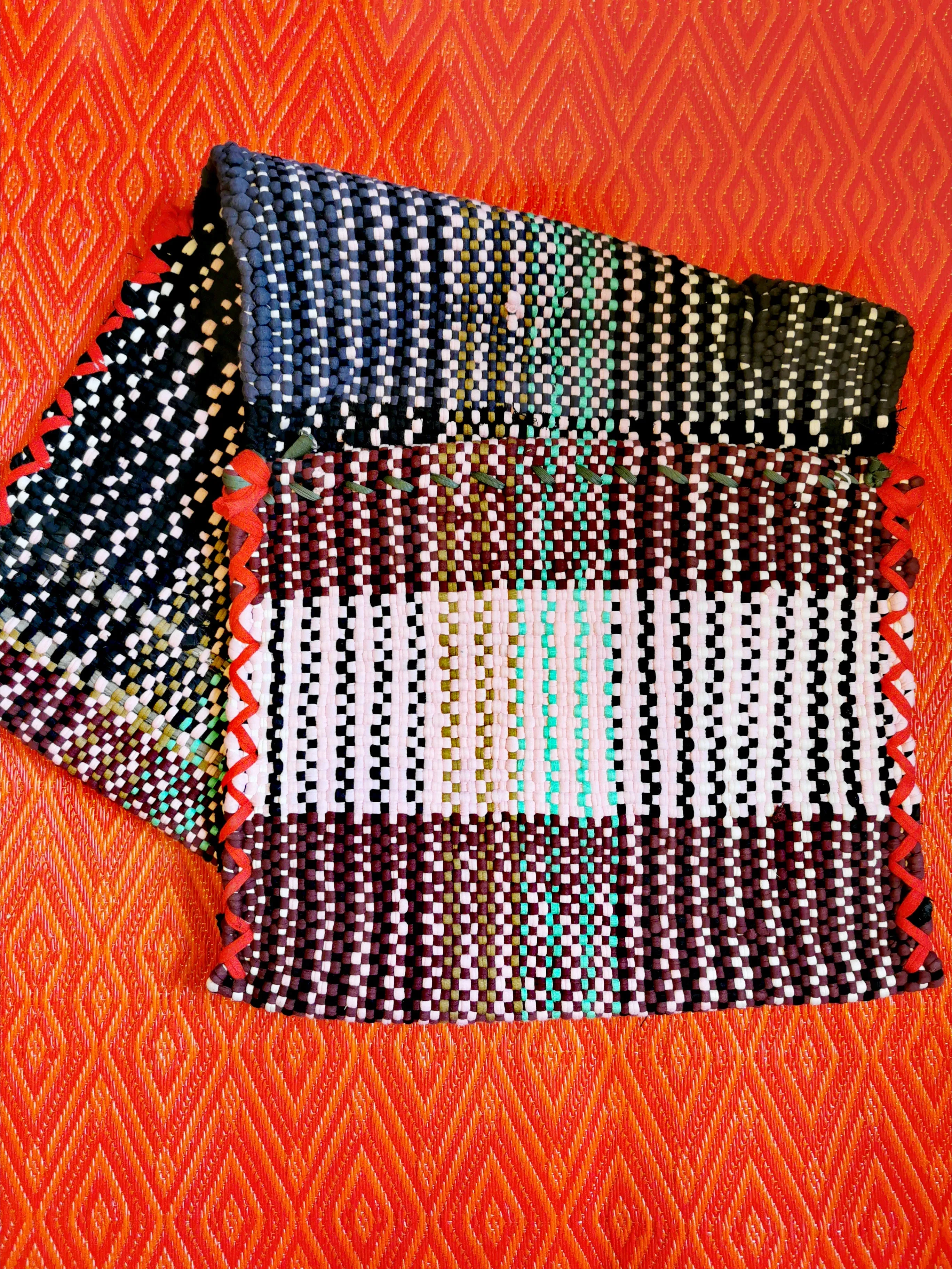 Handwoven bike panniers