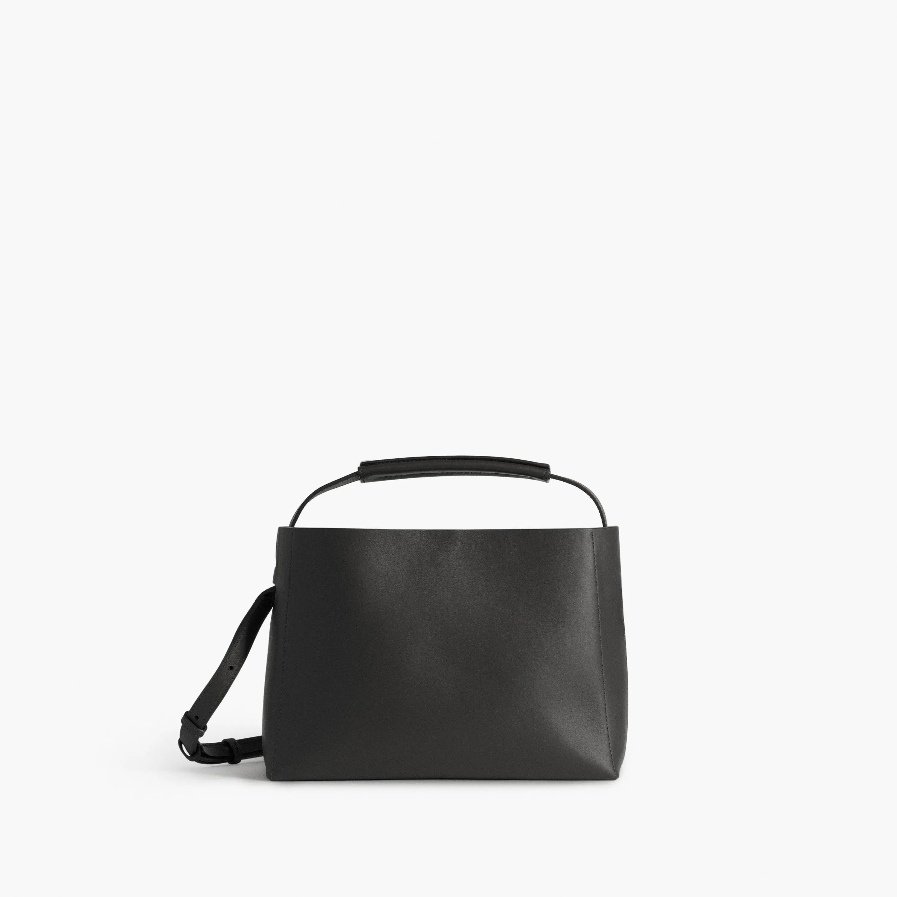 Hedda Midi Handbag Leather Black