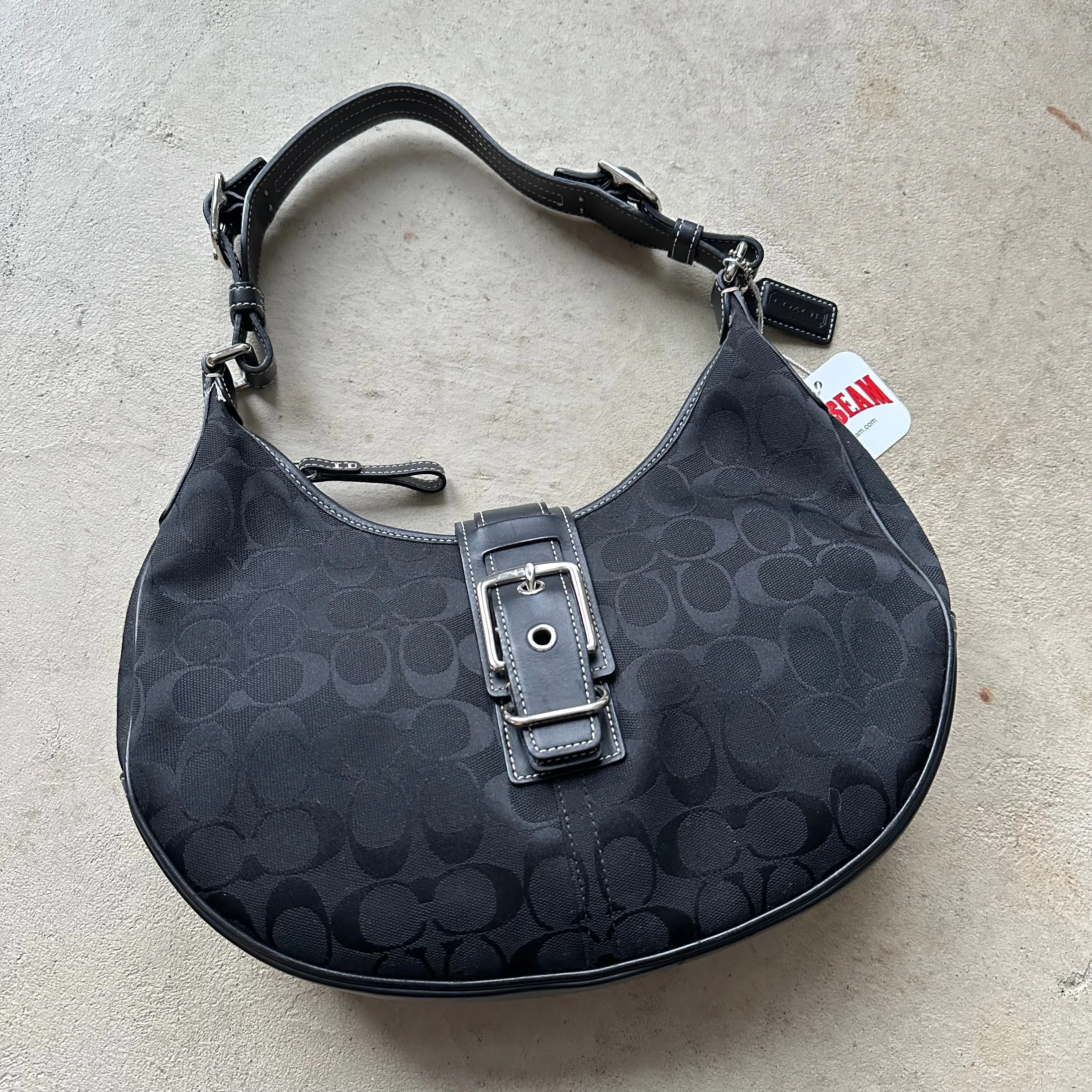 HENRYVINTUS™ vintage y2k coach black mini hampton shoulder bag 1