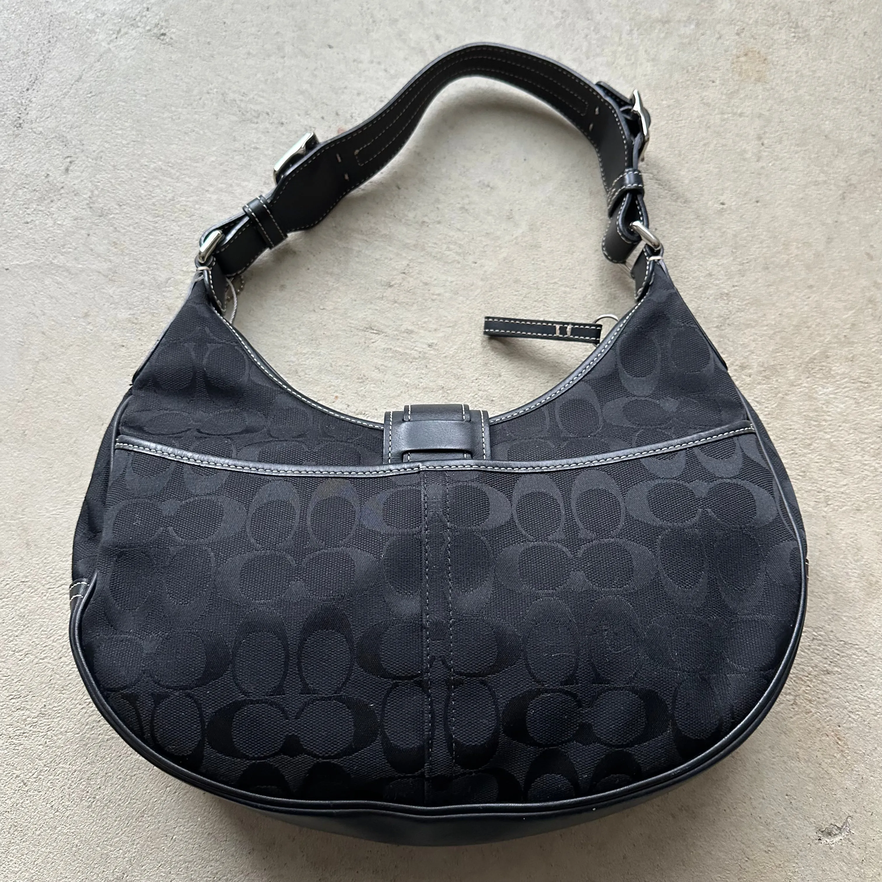 HENRYVINTUS™ vintage y2k coach black mini hampton shoulder bag 1