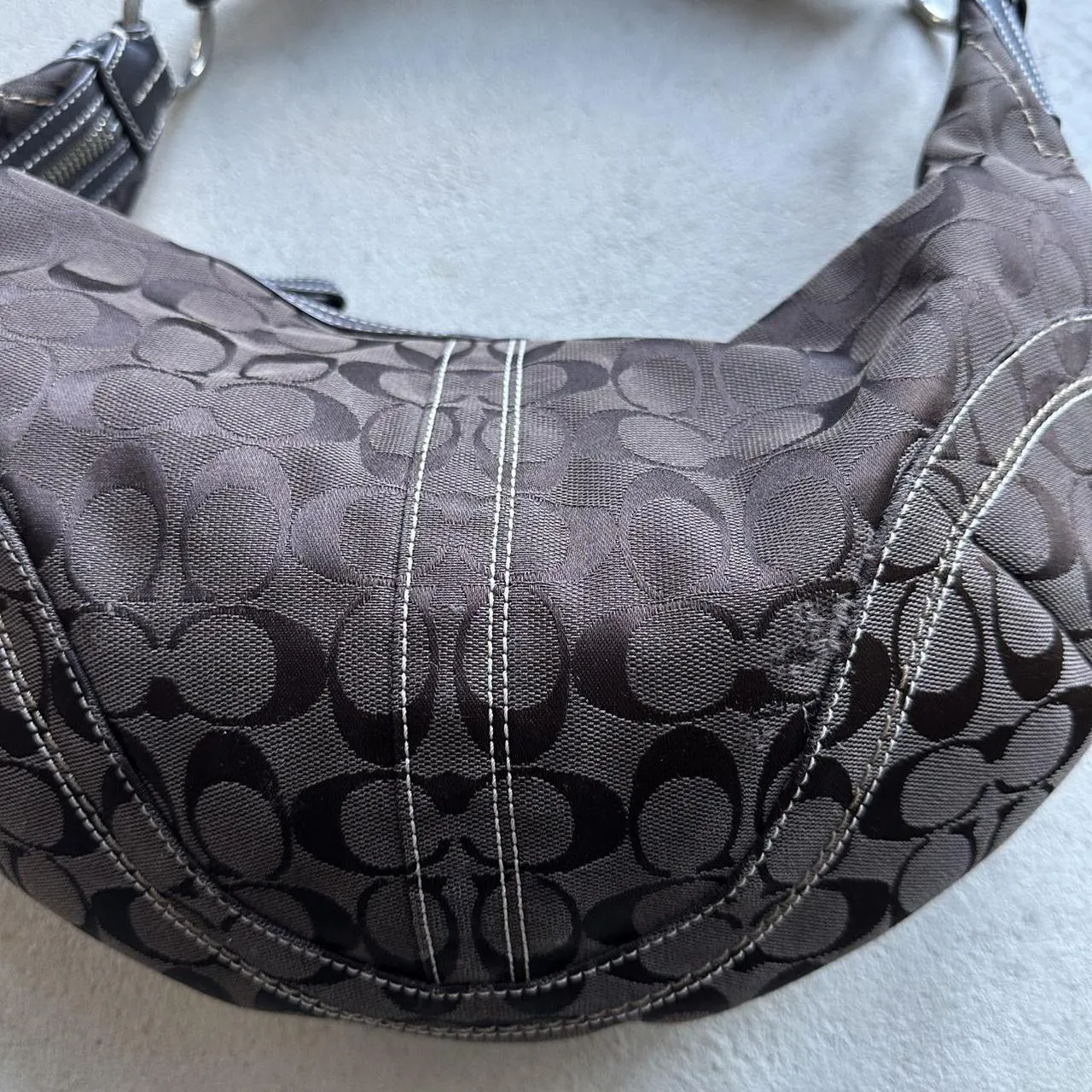 HENRYVINTUS™ vintage y2k coach brown croissant shoulder bag 9