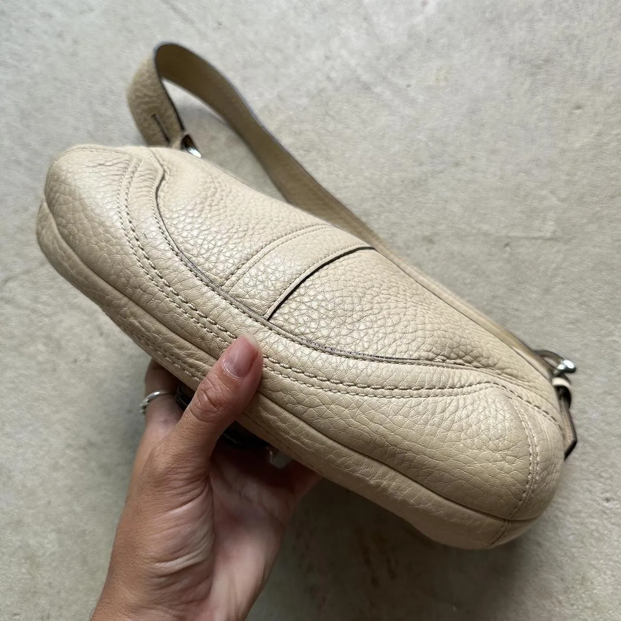 HENRYVINTUS™ vintage y2k coach cream mini leather soho shoulder bag