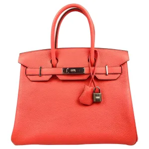 HERMES Birkin 30 Rose Jaipur Pink Bag