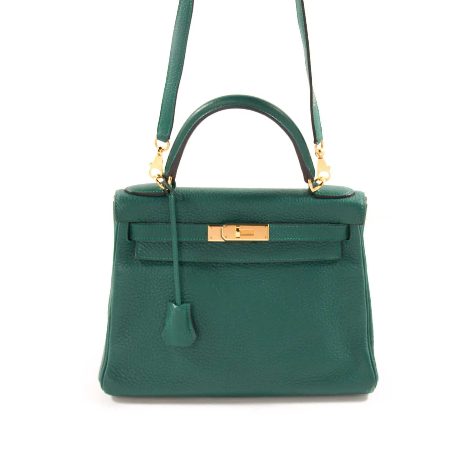 Hermès Kelly 28 Retourne Malachite Clemence