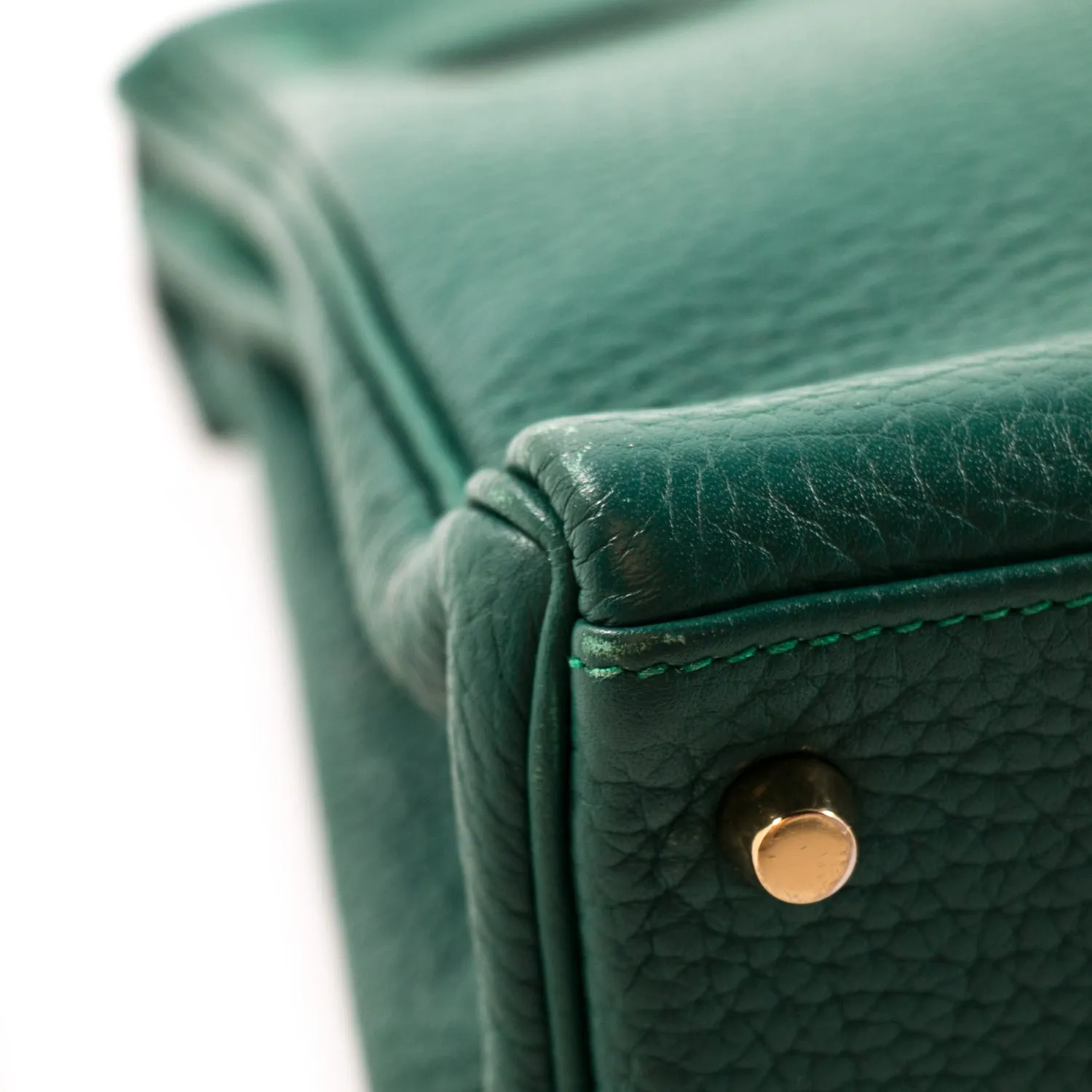 Hermès Kelly 28 Retourne Malachite Clemence