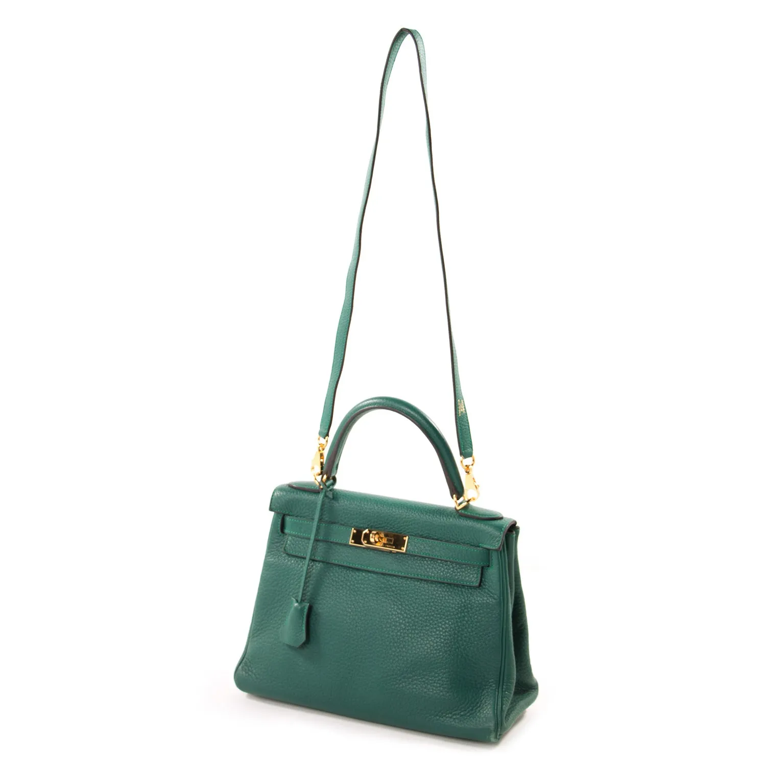 Hermès Kelly 28 Retourne Malachite Clemence