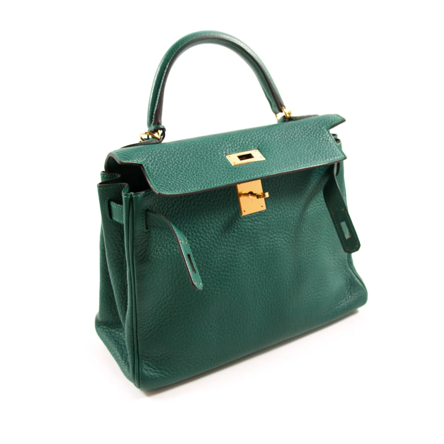 Hermès Kelly 28 Retourne Malachite Clemence
