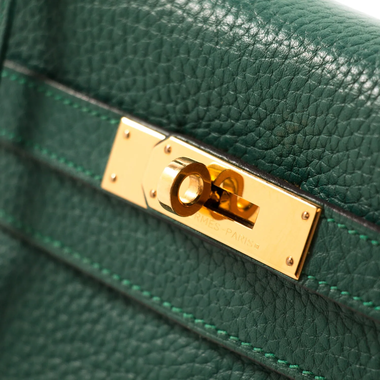 Hermès Kelly 28 Retourne Malachite Clemence