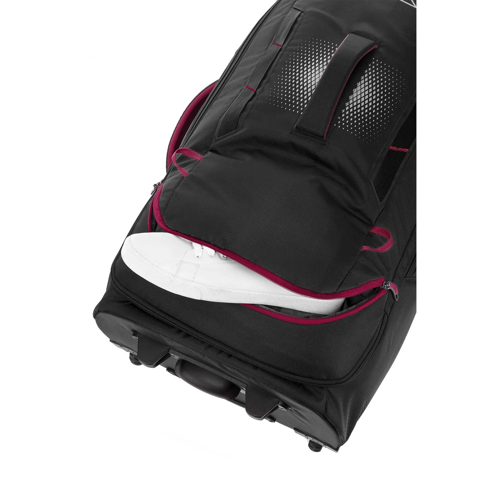 High Sierra Composite V4 76cm Wheeled Duffel Black/Red