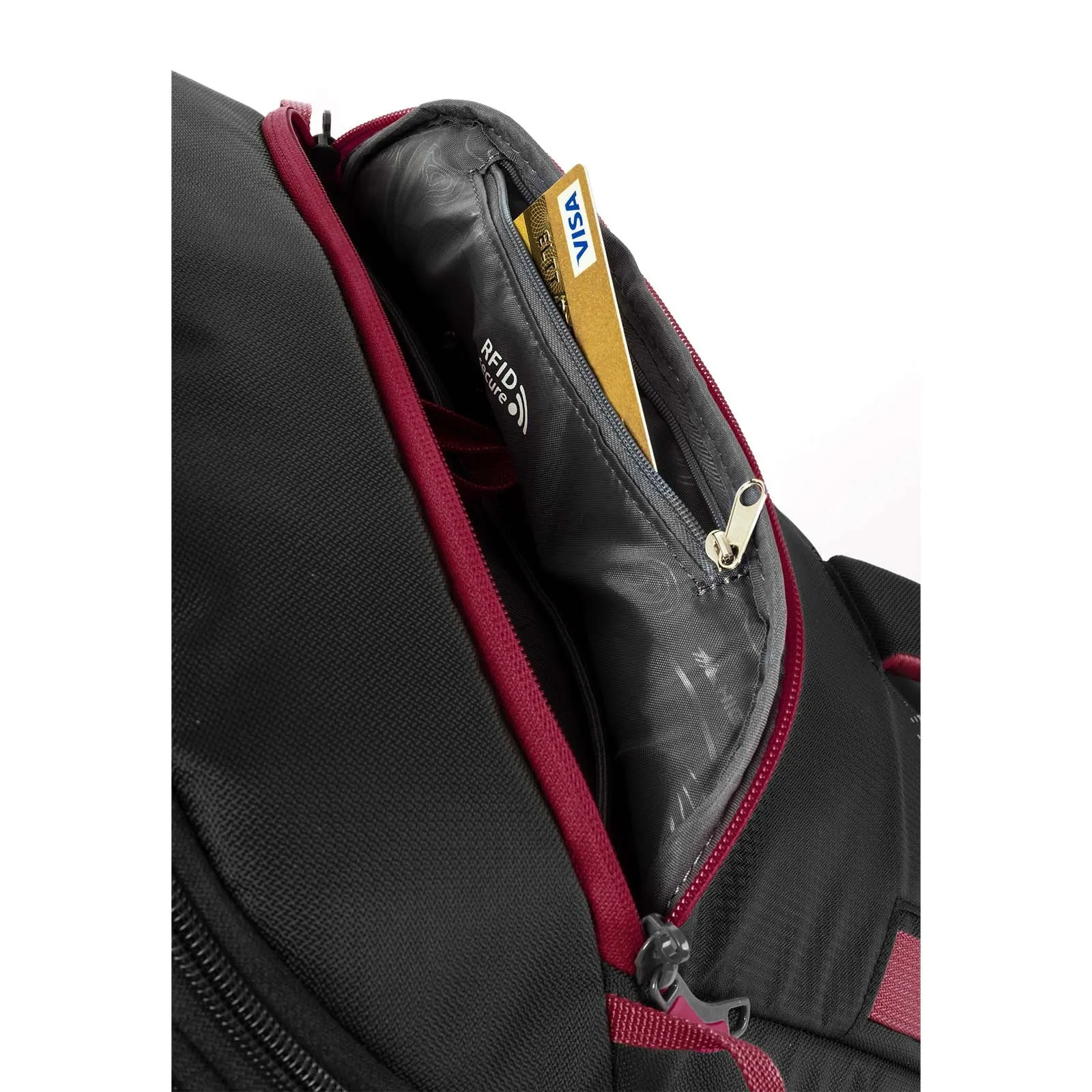 High Sierra Composite V4 76cm Wheeled Duffel Black/Red