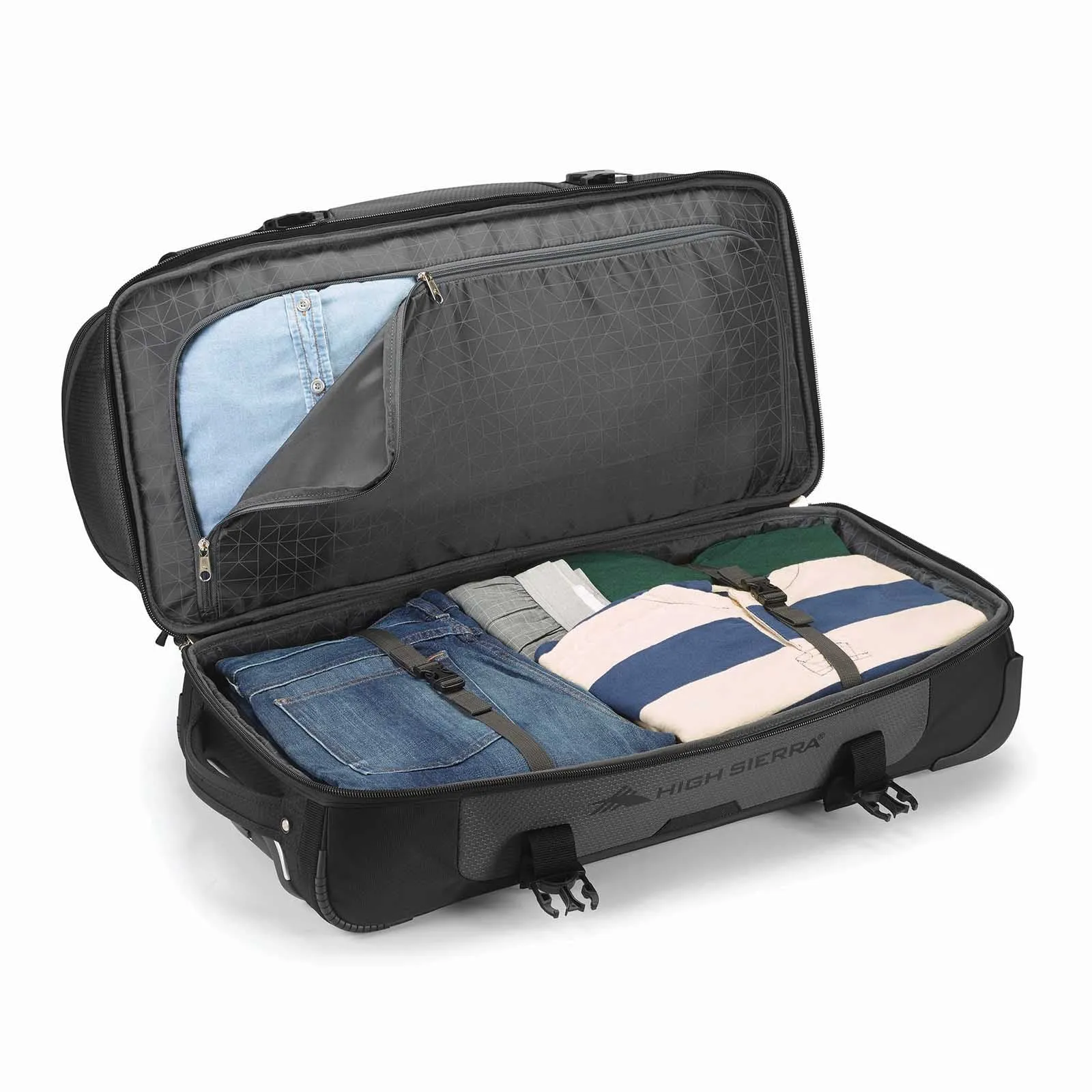 High Sierra Fairlead 55cm Carry-On Wheeled Duffel Mercury