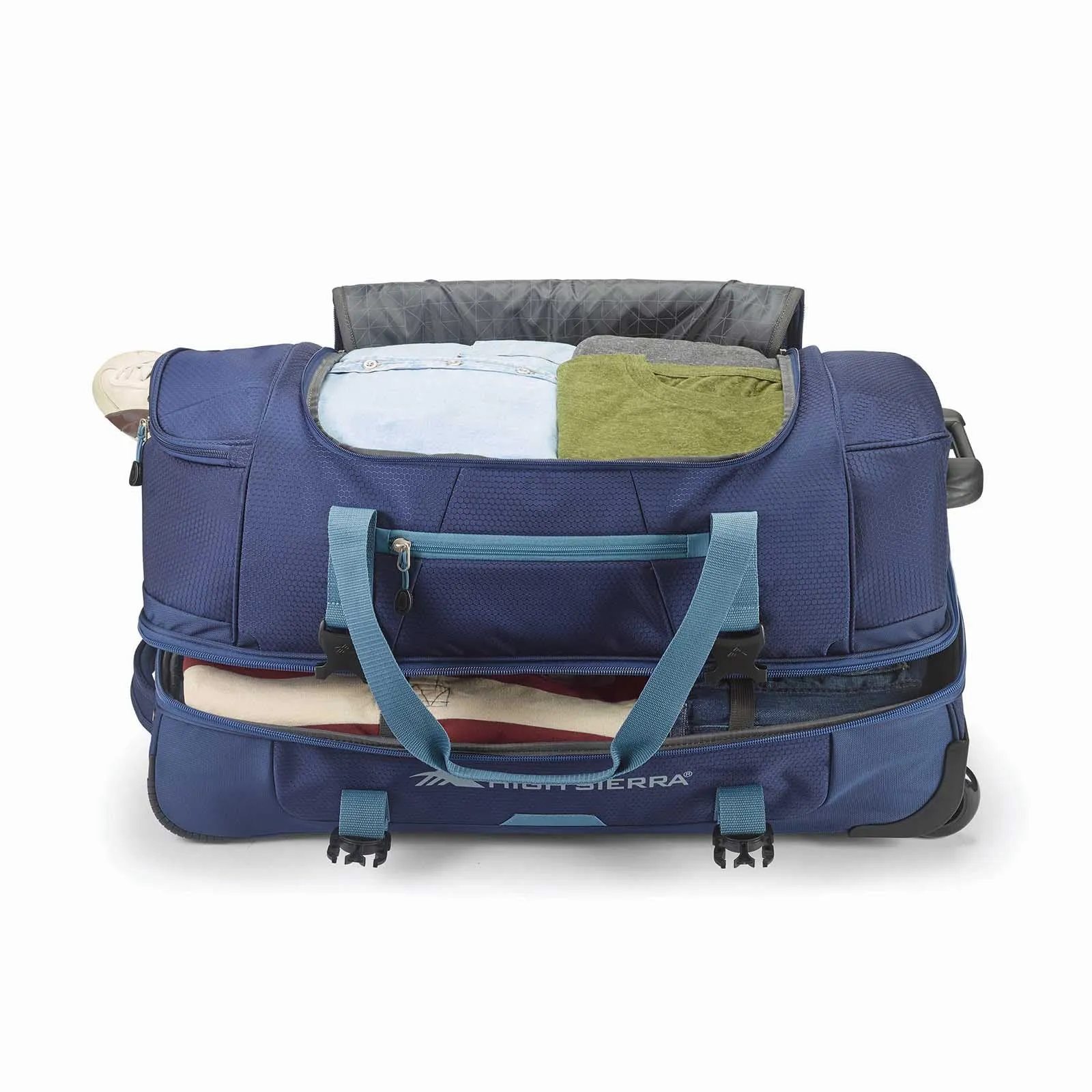 High Sierra Fairlead 55cm Carry-On Wheeled Duffel Navy