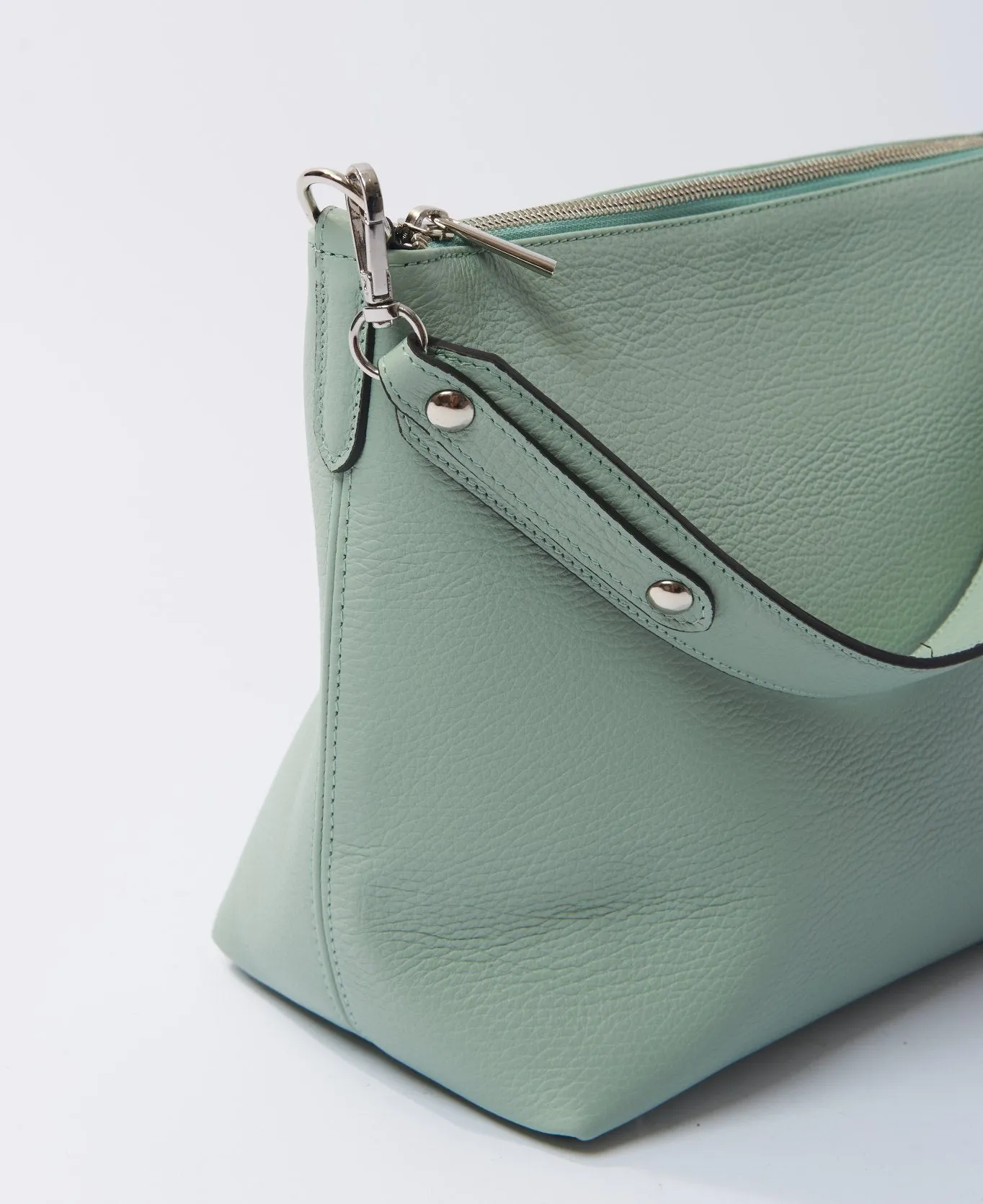 Hobo leather Top Handle bag mint