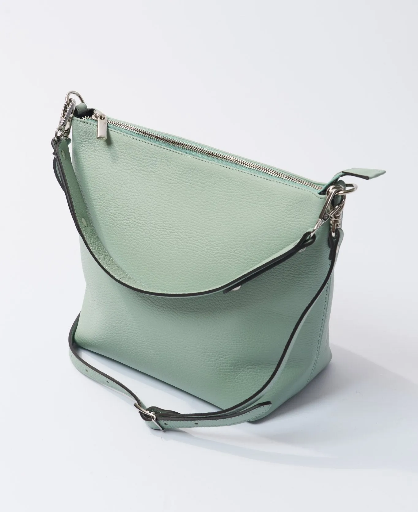 Hobo leather Top Handle bag mint
