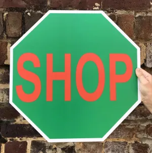 Holiday Shop Sign Retail Display