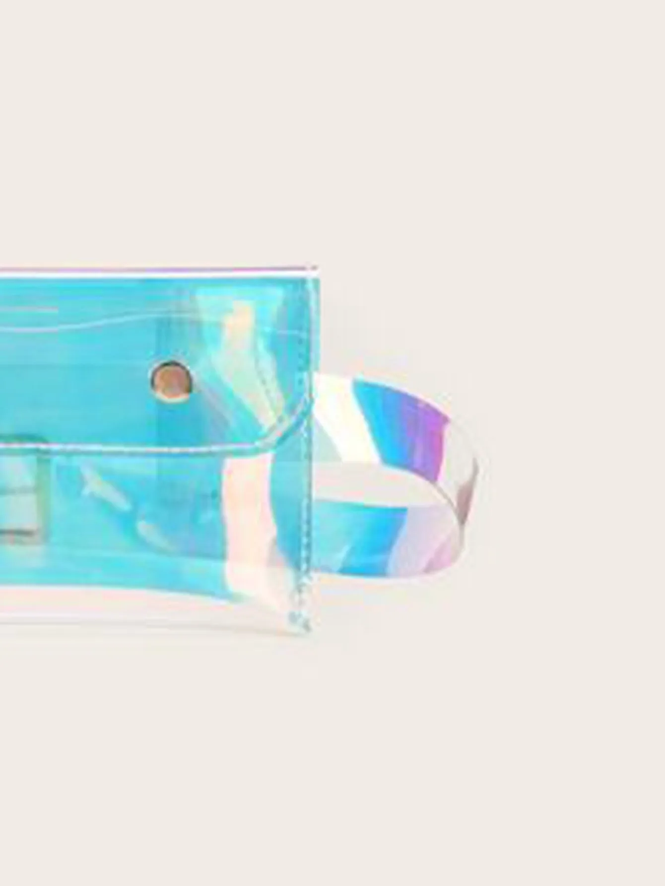 Holographic Snap Button Waist Bag  - Multicolor - FD ⚡
